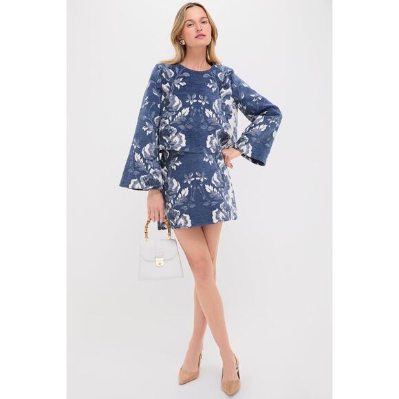 TUCKERNUCK Indigo Reflection Knit Jacquard Maxine Top Size M NWT - Picture 7 of 8